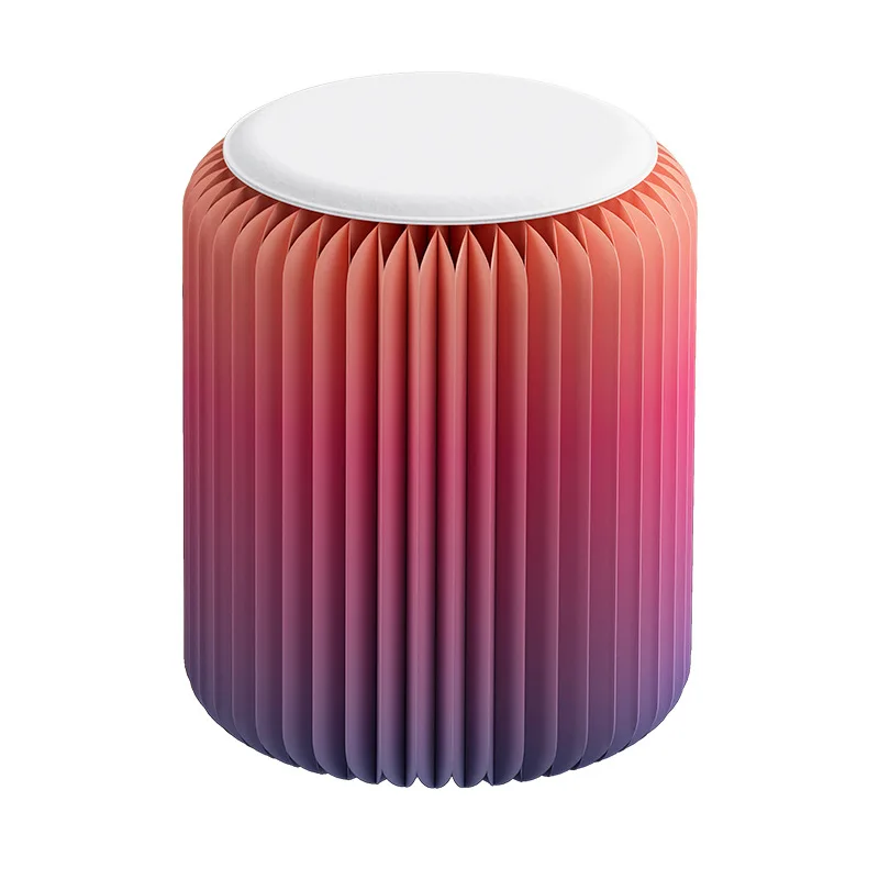 

Creative design fashionable low shoe changing stool, makeup stool art Nordic style dopamine stool