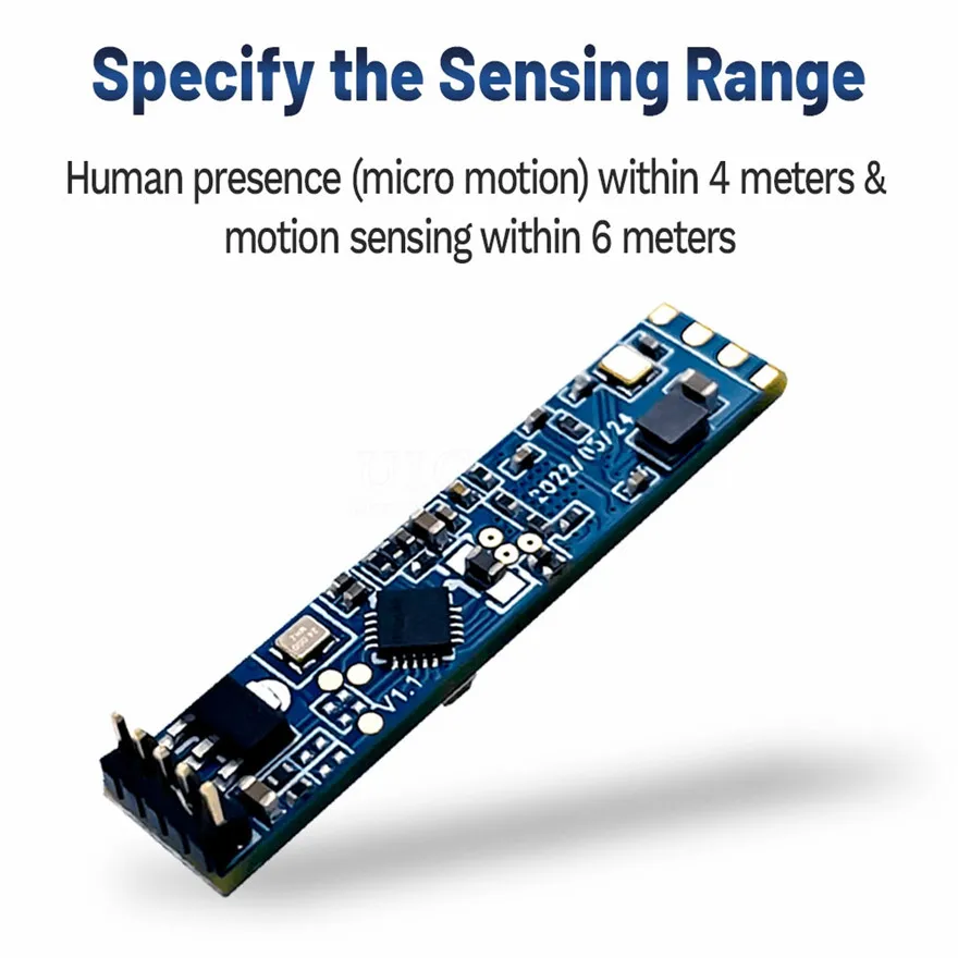 24GHz Human Presence Sensor Module FMCW HLK-LD2410 Heartbeat Detection Sensor Intelligent Millimeter Wave Radar Sensing