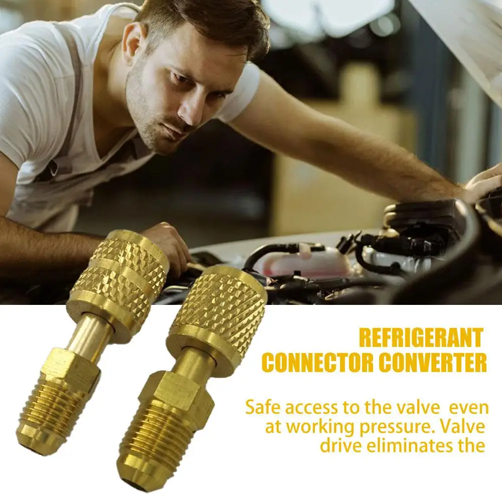 2 قطعة R410a محول التيار المتردد 5/16 "1/4" SAE ذكر أنثى لأداة نظام الصمام SAE خيط خارجي 1/4 "SAE اكسسوارات السيارات