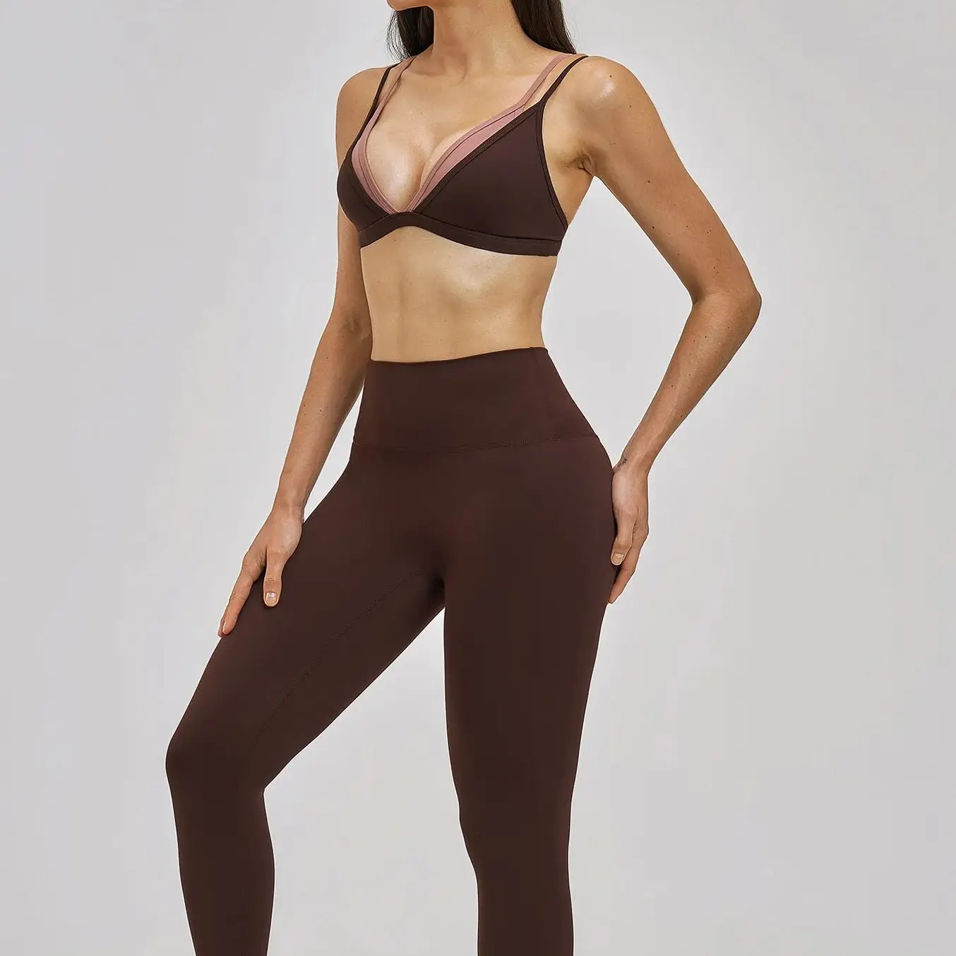 Ensemble de sport Ningyu sexy et décontracté pour la course et le yoga, 2 pièces, leggings taille ha