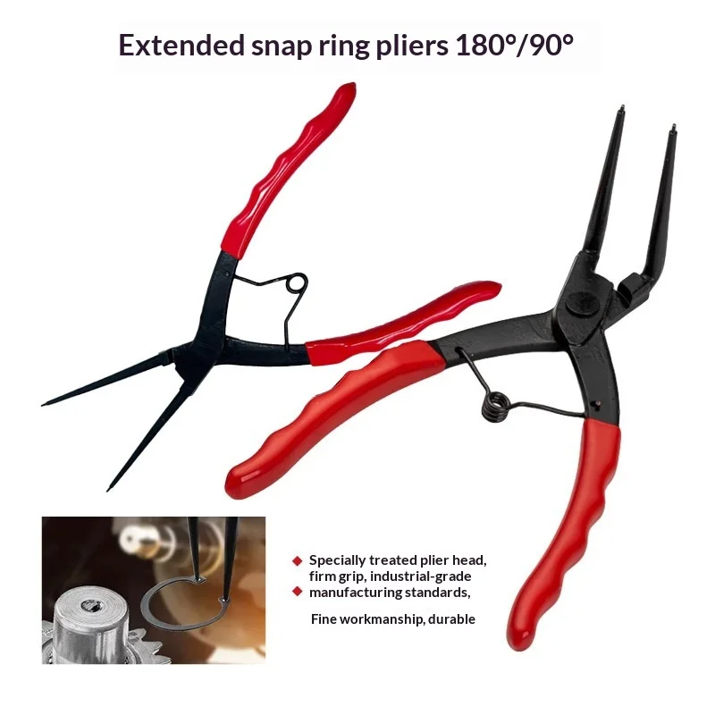 【BA】90/180 Degrees Bending Pliers Long Nose 90° 180° Bent Snap-Ring Pliers Heavy-duty Cylinder Internal Ring Remover