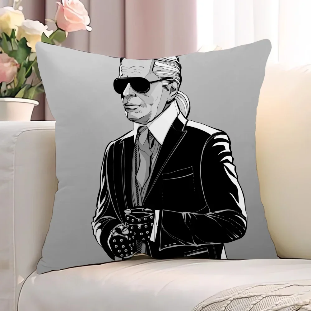 K-Karl LagerfeldS Throw Pillows Decorative Cushion Cover Fall Decor Pillowcase Sofa Cushions Anime Pillow 45x45 Covers Body Bed