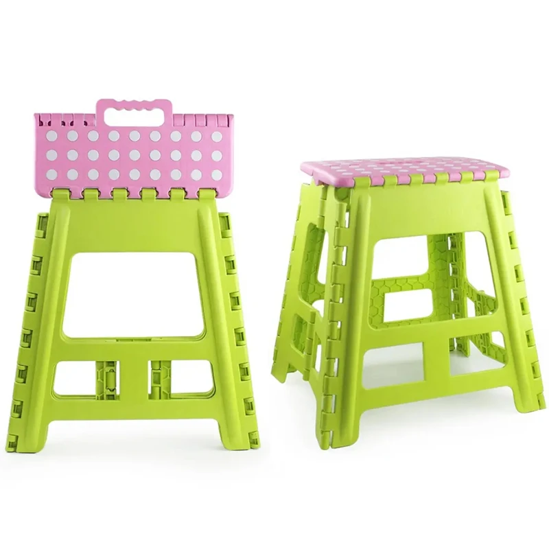 Y000  Folding Home Kids Children Plastic Step Stool Portable Folding Chair Small Bench Stool Living Room Furniture Home