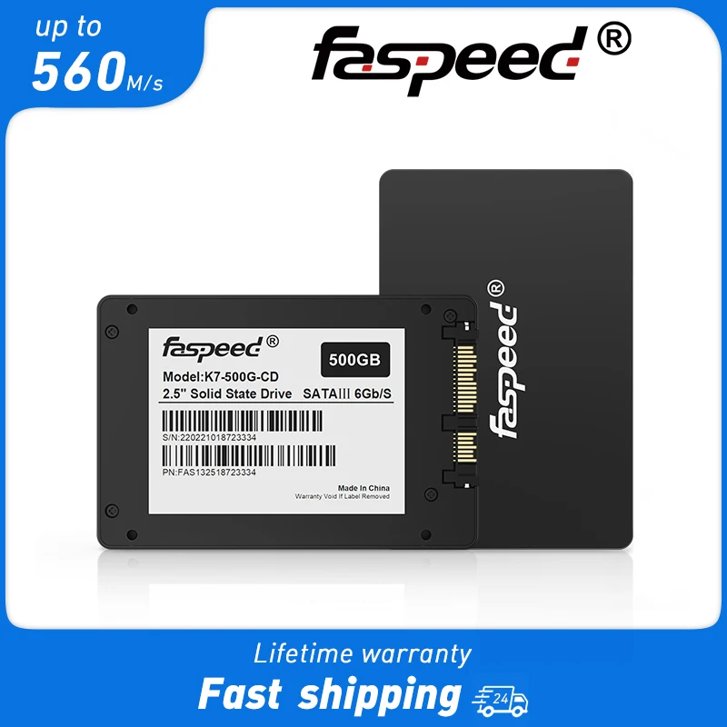 Faspeed-unidad de estado sólido SSD, 1 TB, 2,5, Sata 3, 2TB, 512GB, 256 GB, 128GB, disco duro de 1 TB, 128, 256 GB, HDD interno para PC, portátil y de escritorio