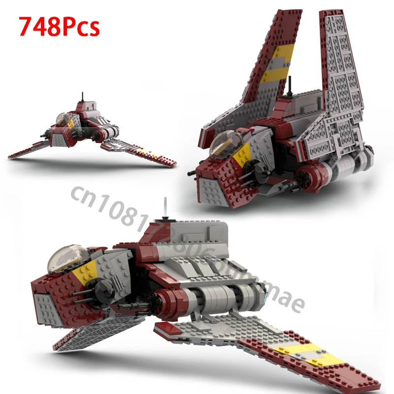 MOC Nu class Attack Shuttle Republic Version Building Blocks SpaceShip Battle Model Bricks Toys Kids Christmas Birthday Gifts