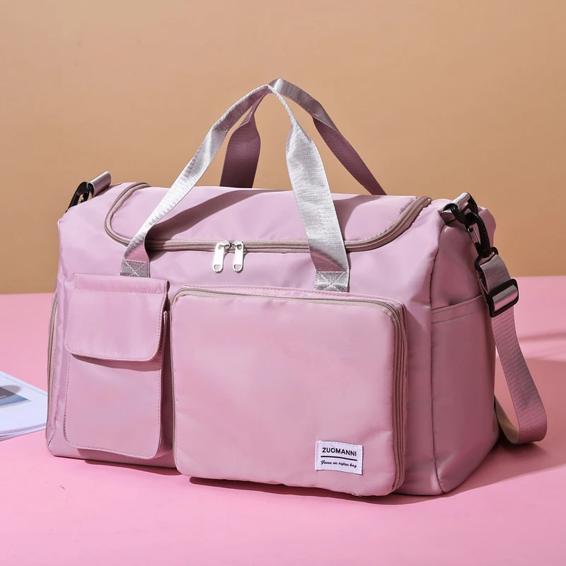 Sacs de voyage pliants imperméables pour femmes, sac de sport de loisirs, sac fourre-tout pour femmes, sac à bandoulière initié au fitness, sac à bagages