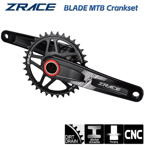 ZRACE BLADE 1 X 10 11 12 Speed Crankset Eagle Tooth for MTB XC / TR / AM 170 / 175mm, BB68/73 Chainset, 32T/34T/36T