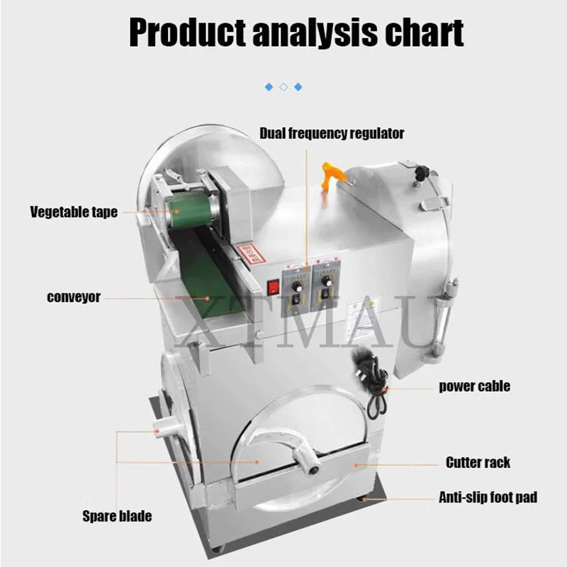 เครื่องสไลด์อัตโนมัติที่ตัดผักสองหัวอเนกประสงค์เชิงพาณิชย์สินค้าใหม่