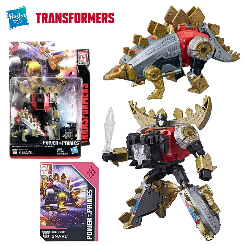 Hasbro Transformers Power of The Primes Dinabot Snarl Deluxe Class Anime Original Actionfigur Modell Spielzeug Geschenkkollektion