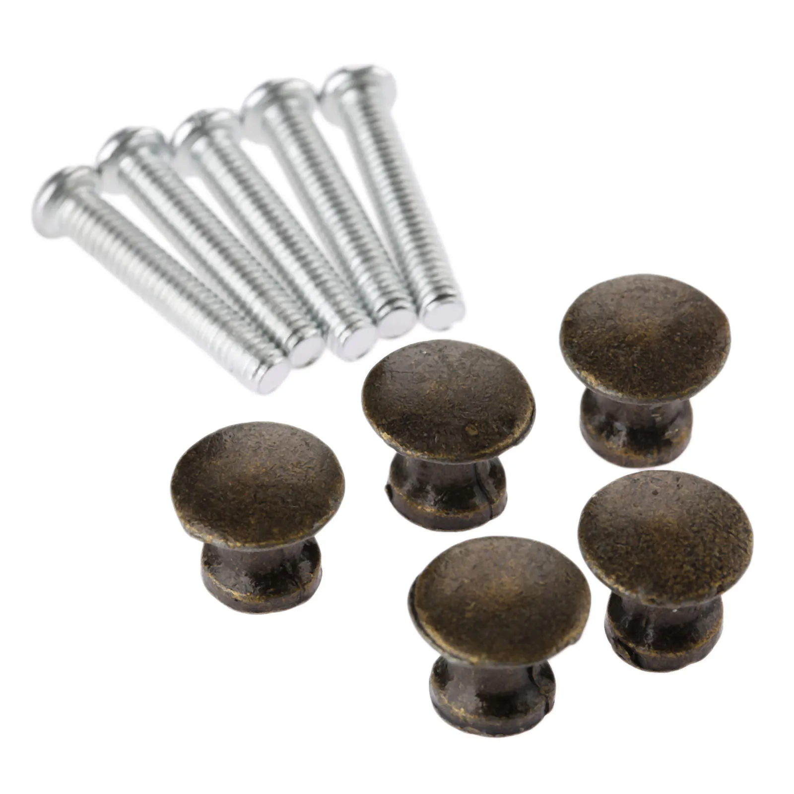 5PCS Antique Metal Handle Knob Decorate Bedroom Living Room Kitchen For Cabinet Drawer Furniture With Screws Durable 12*11mm