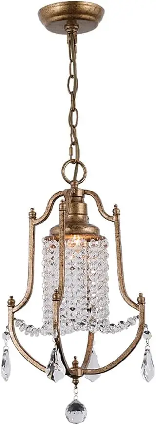 

Modern LED Chandelier,Vintage Metal Living Room Chandelier Crystal Bedroom Ceiling Pendent Lamp Rustic Farmhouse