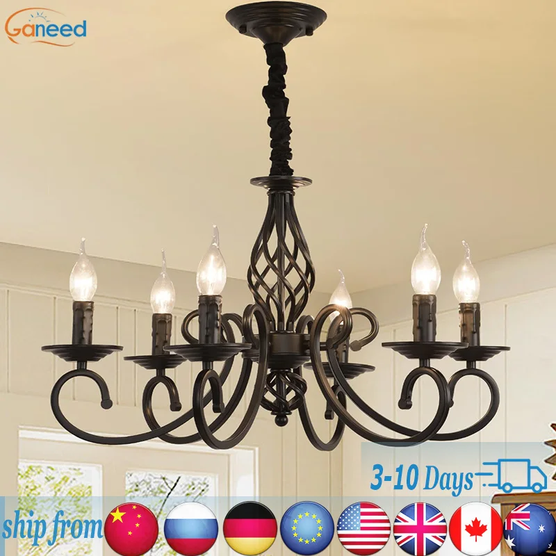 nordic vintage candle chandelier iluminacao lustre lampadas suspensas para teto lampada de fazenda sala de jantar cozinha 01