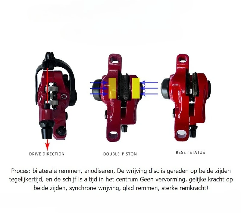 ZOOM Xe Đạp Phanh Đĩa Xe Đạp Phanh Đĩa Cơ Khí Đôi Phanh Phanh Đĩa Xe Má Phanh Xe Đạp Phần