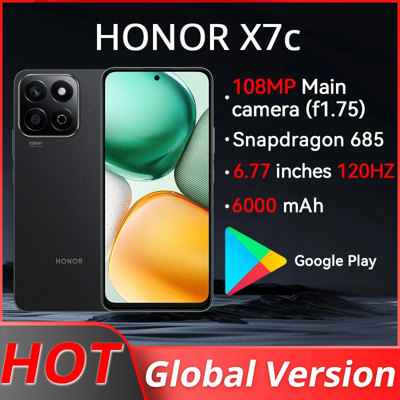 2024 Nueva versión global HONOR X7c 4G Snapdragon 685 6,77" 120Hz IPS LCD