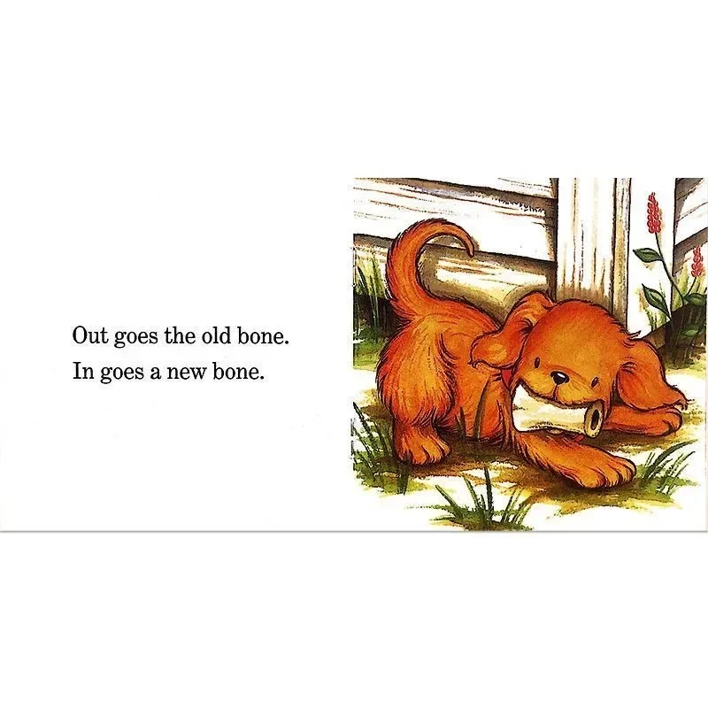 12 livros/conjunto biscoito cão série livro de imagens do bebê crianças inglês dos desenhos animados livros crianças aprender palavras livro de leitura educacional