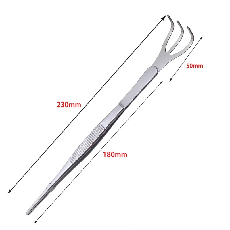 Pinzas de acero inoxidable 304, herramienta en maceta de grada de paja, pinzas de aflojamiento de suelo, rastrillo, herramienta de jardinería de doble propósito, pinzas carnosas