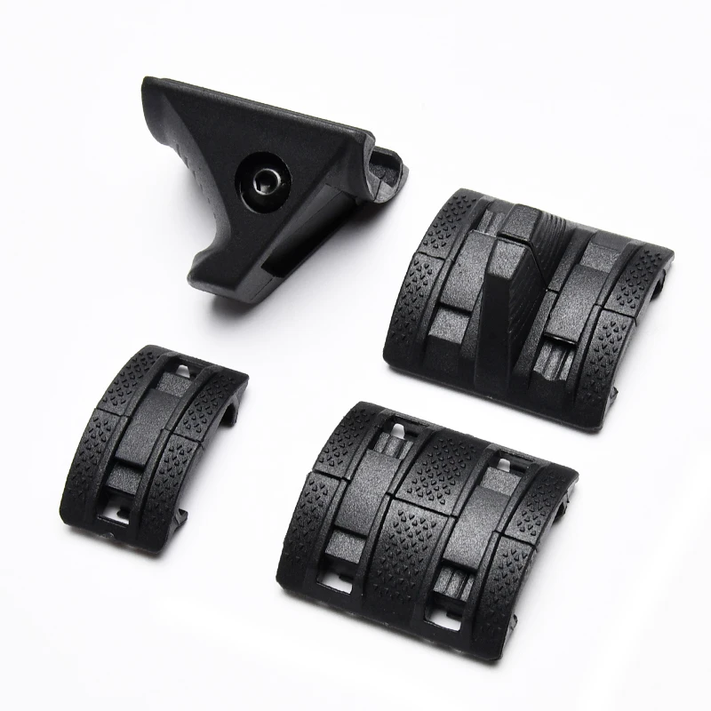 Taktisches Handstopp-Kit XTM Enhanced Rail Panels für 20 mm Picatinny Mlok Keymod kompatibel AR15 M4 Airsoft 4-teiliges Set BCM