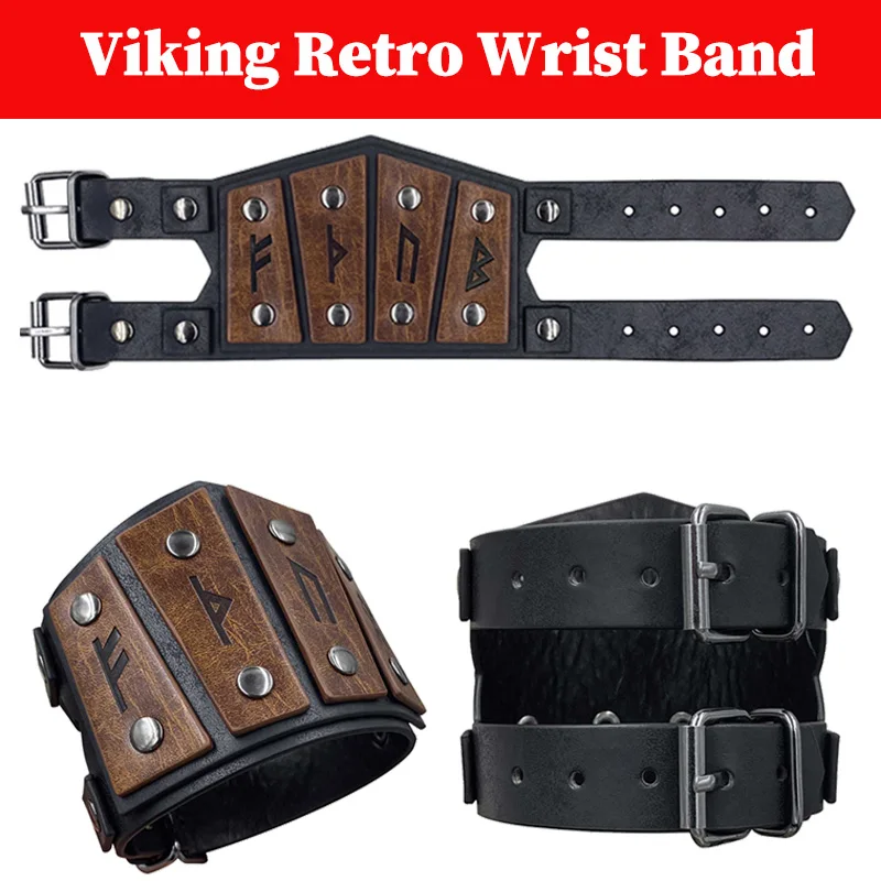 Middeleeuwse Ridder Viking Retro Polsband Polsbeschermer Kostuum Accessoires Renaissance Roleplay Vikingen Pols Cuff Halloween Rekwisieten