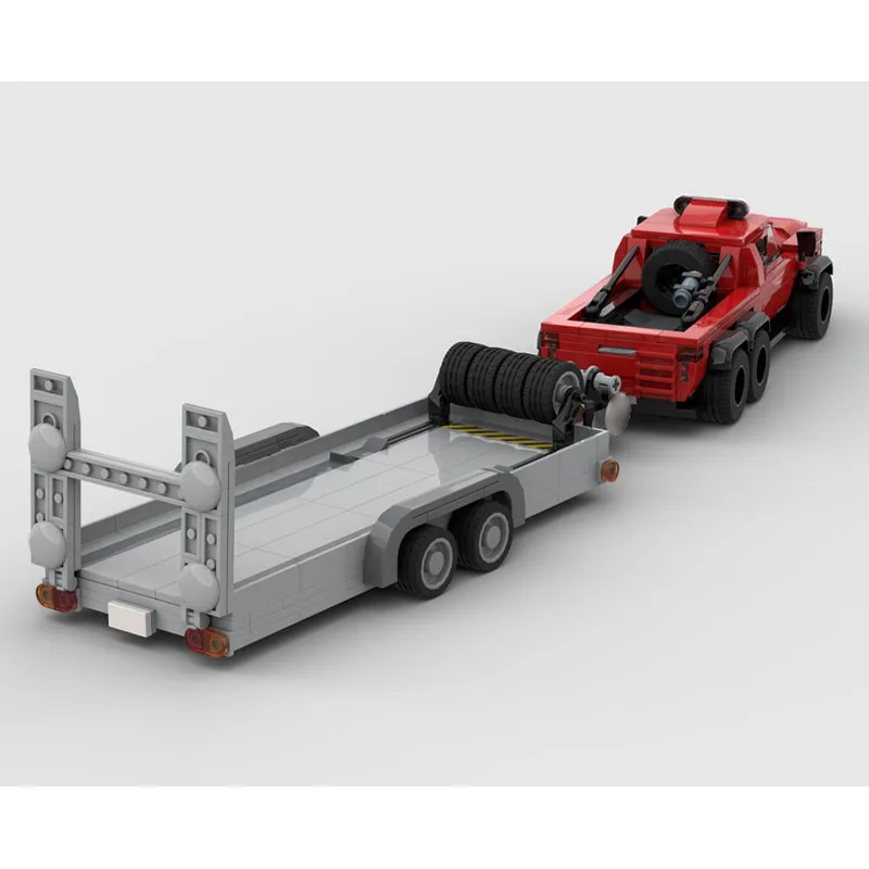 

MOC-223434 New Classic Cargo Truck 6x6 with Trailer Building Block Model 628 Pieces Creative Boys Children's Birthday Toy Gift