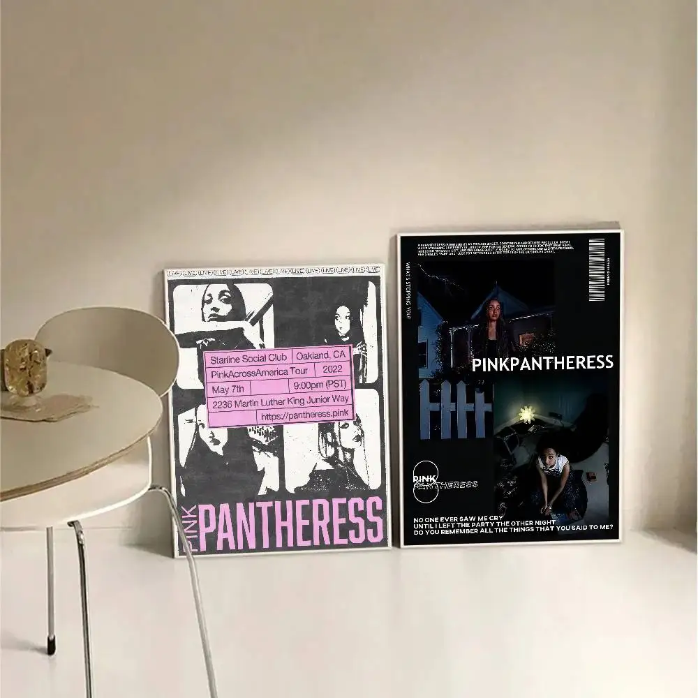 1 قطعة PinkPantheress المغني المشارك ذاتية اللصق الفن مقاوم للماء ورقة ملصق مقهى بار غرفة جدار ديكور #3