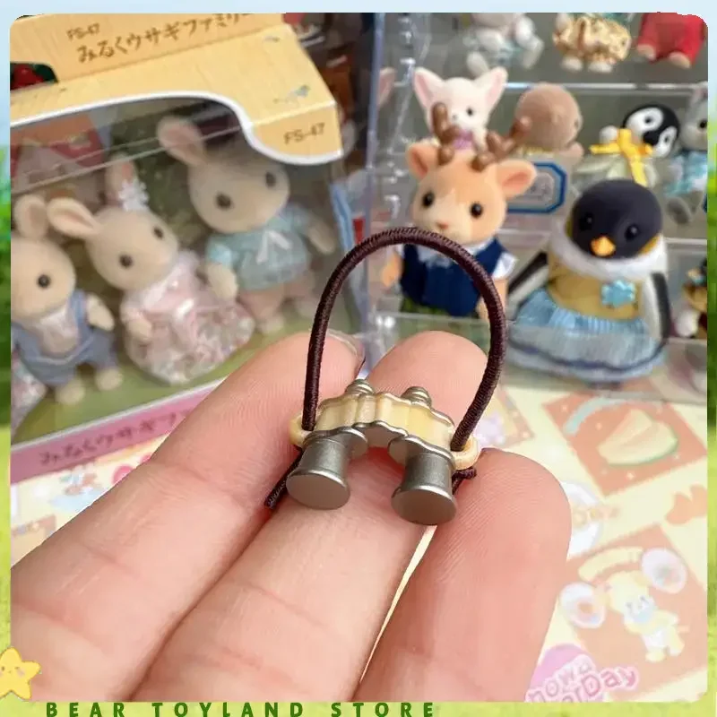 Sylvanian Families-Juego de cocina de figuras de Anime, juguetes para niños y niñas, Ternurines Calico Critters, Mini muebles bonitos, adornos pequeños