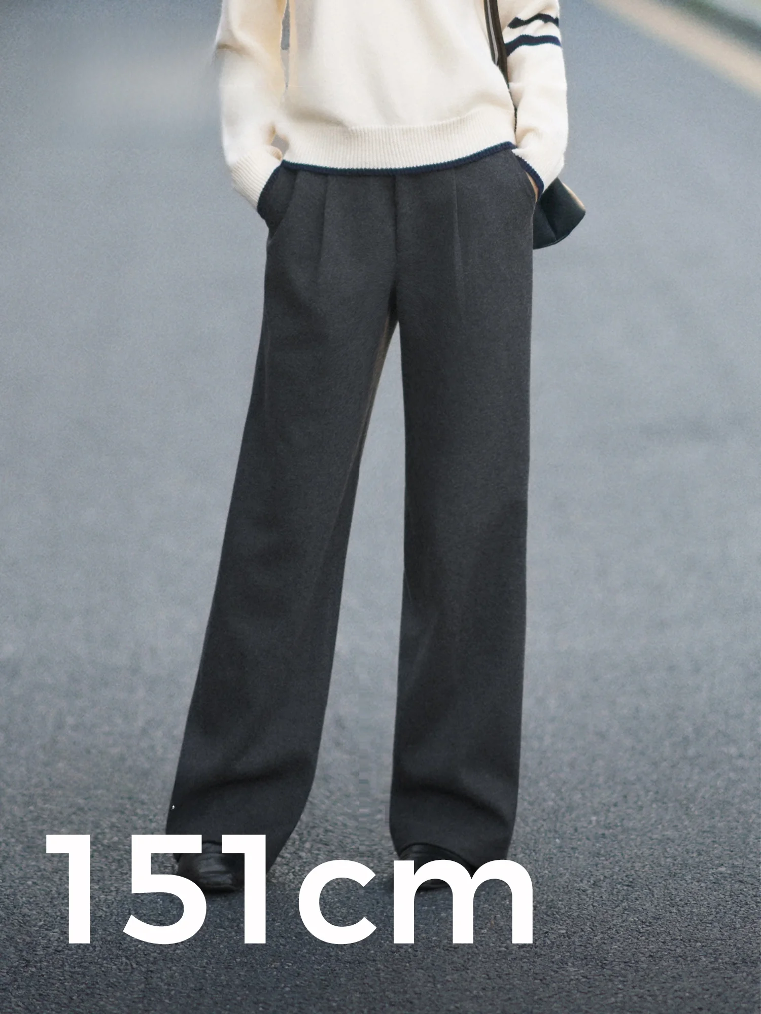 

Женские повседневные брюки прямого кроя на заказ, модель Ele 9596cm, свободный крой, смесовый полиэстер, для зимы