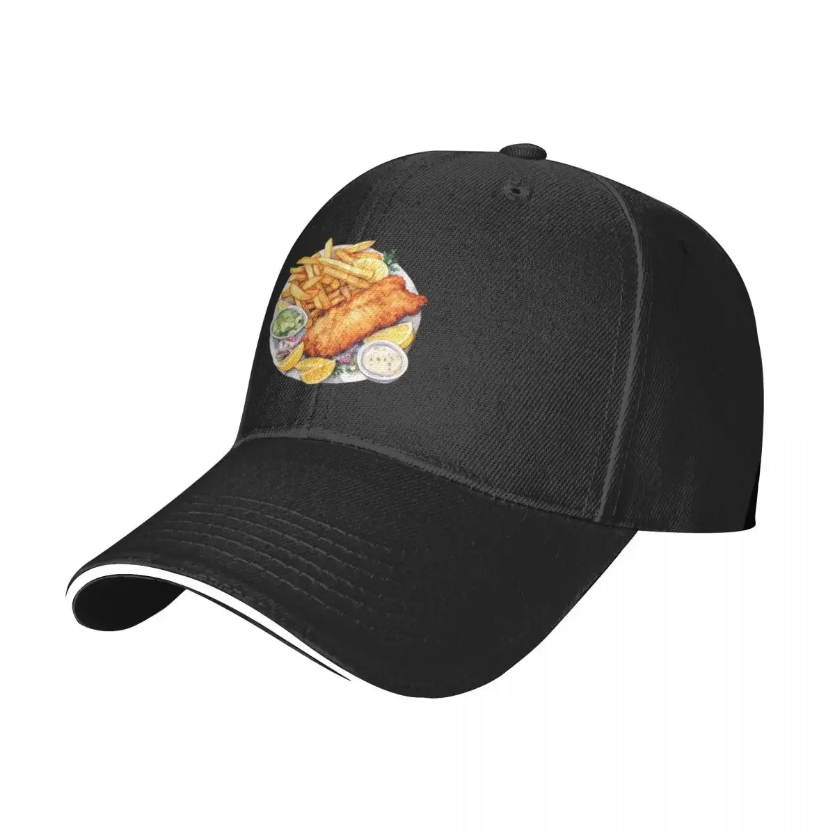 

Бейсболка в стиле аниме Fish and Chips, модная пляжная кепка от солнца, шапка с дикими шариками, женские шапки для солнца, мужские