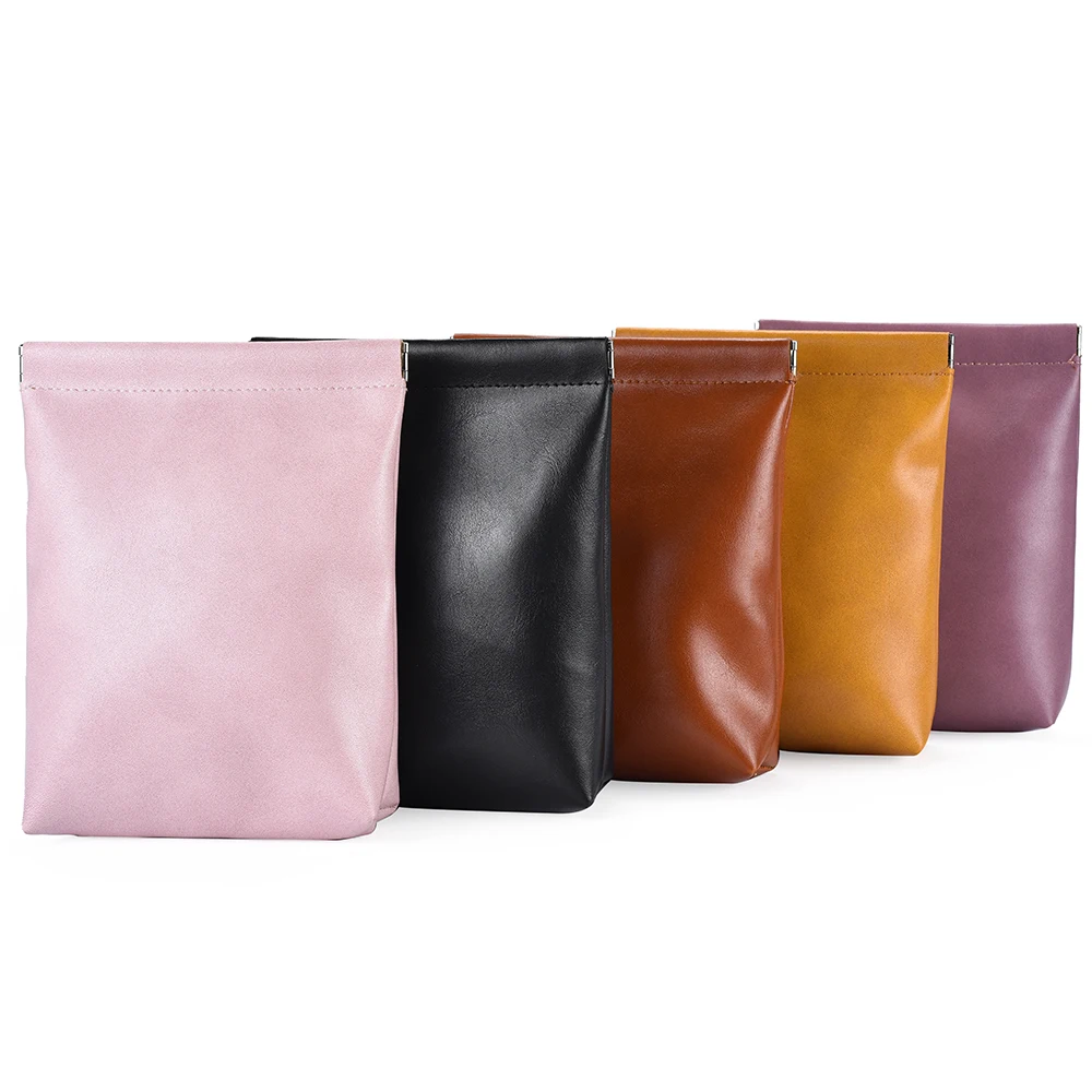 Portable Fashion Ladies Makeup Bag Automatic Closure Storage Bag Compact Travel Organizer