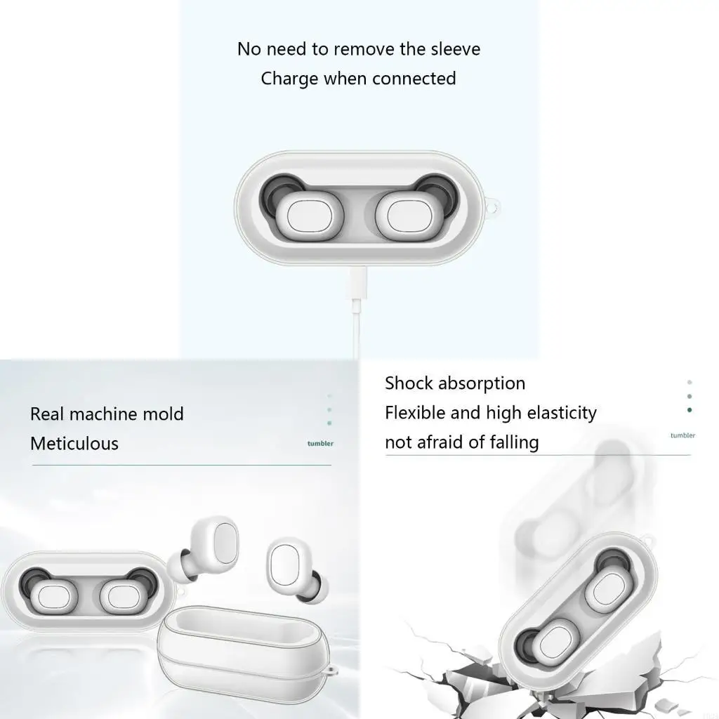 193A Bluetooth-compatible Earphone Cover for QCY T1C Case TPU Cover Anti-