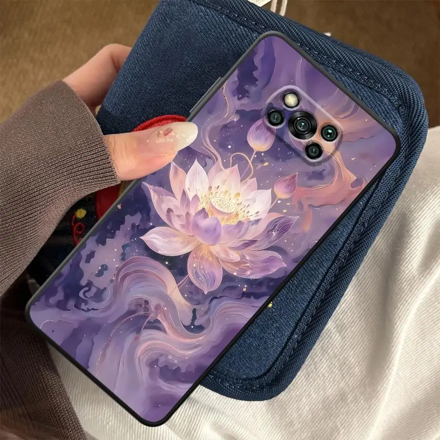Artistic Lotus Funda Phone Cover Case for Xiaomi Poco F8 C61 X3 X4 X5 X7 Pro M5 C75 C50 F1 M3 M4 M7 F3 C71 view 5