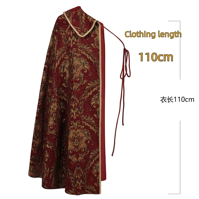 

♥Halloween Cosplay Costume Man Medieval Renaissance s Steampunk Shawl Half Noble Tudor King One Shoulder New 2026 Topspeed Cos