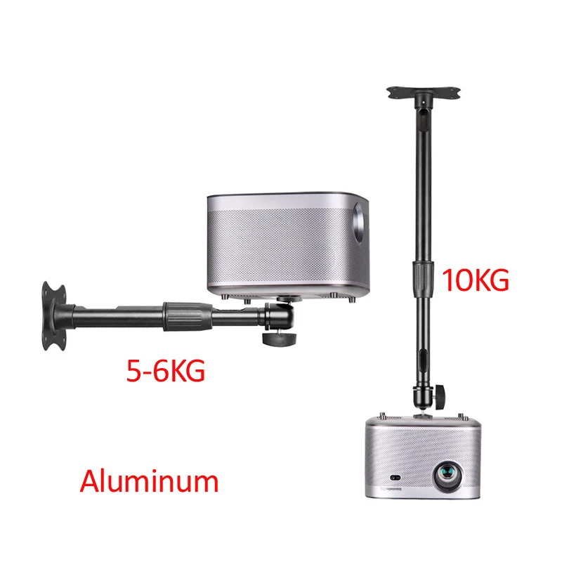 PMA-M2 270-420 مللي متر 420-710 مللي متر 10 كجم 5 كجم 6 كجم قاعدة معدنية الألومنيوم أنبوب الاستخدام المزدوج العارض جدار سقف جبل مع المسمار 1/4 بوصة