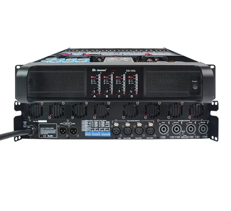 Professional DS-10Q 4-Channel 5000W Switching Class TD Power Audio Amplifier