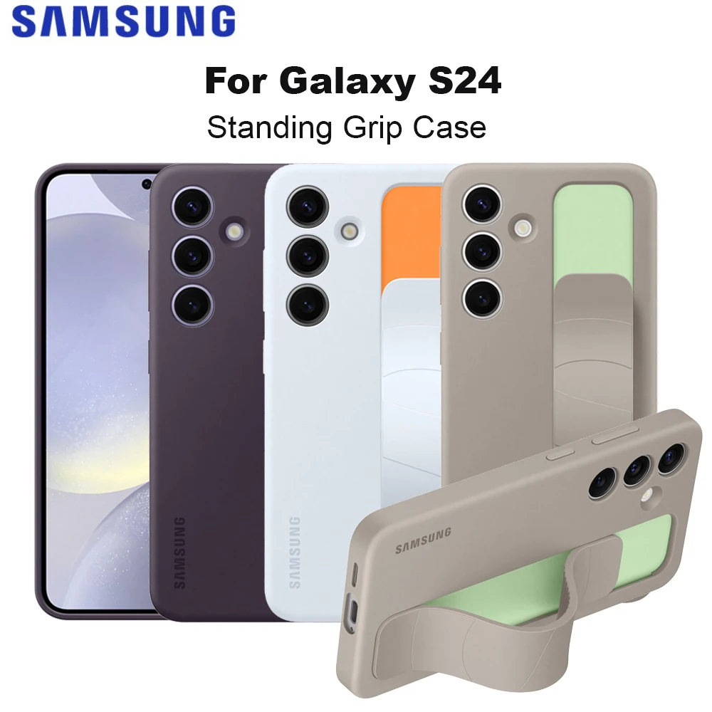 

Original Samsung Galaxy S24 Standing Grip Case Shockproof Standing Grip Case EF-GS921 for Galaxy S24