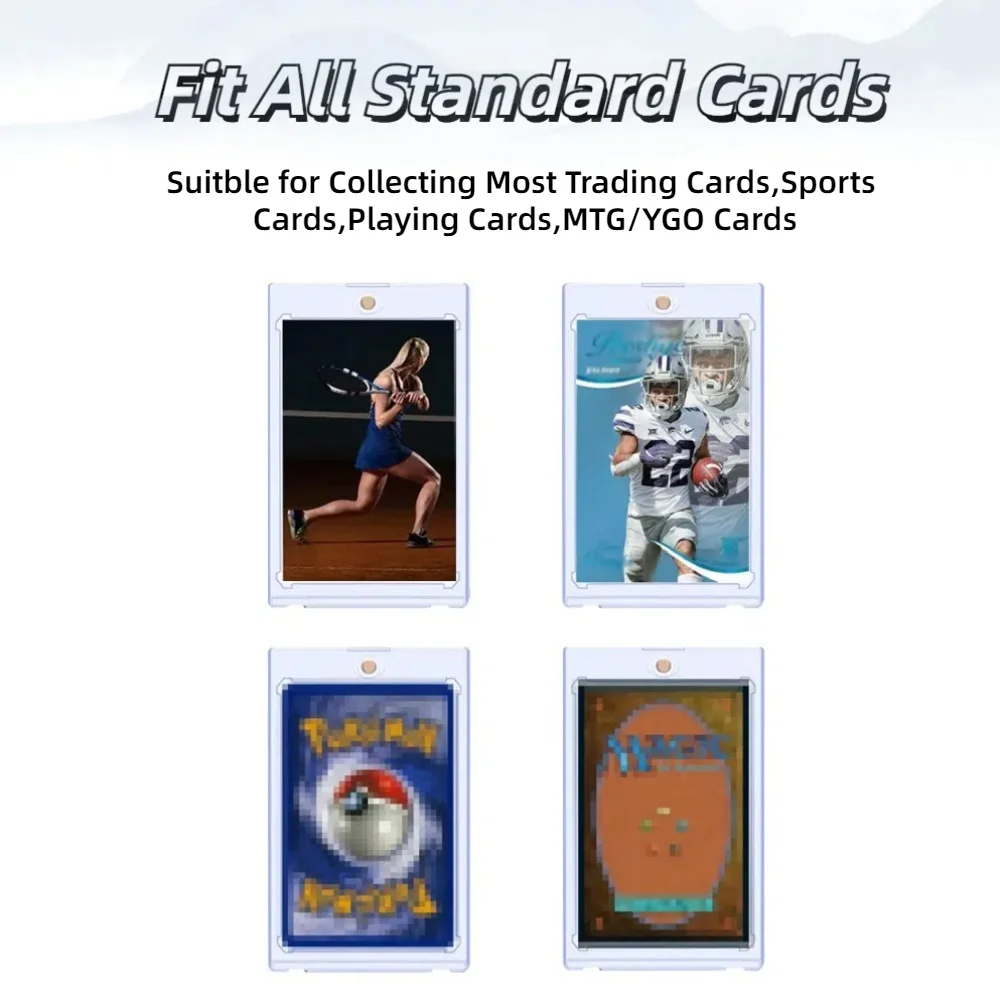 35PT Magnetic Card Holders for Trading Card, One Touch Trading Card Holder, Hard Card Case for Baseball/MTG/YGO Game Cards