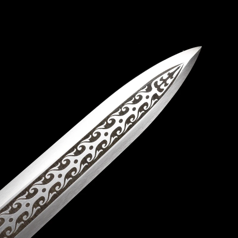 Chinese Kongfu Han Sword T10 Carbon Steel Blade Real Handmade Full Tang Sharp Ready Battle Metal Handle Ice Soul Warrior Katanas