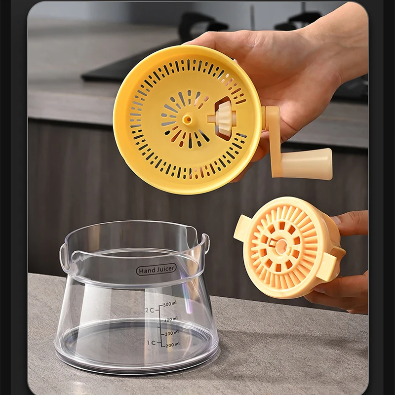 Hand Juicer for Orange Manual Lemon Grapefruit Squeezer with 500ml Storage Box Food Grade Plastic Fruit Juice Making Tool
