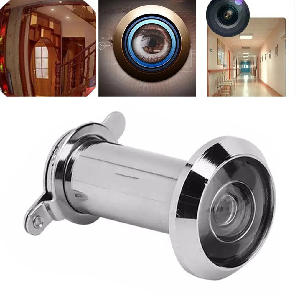 220 Degrees Door Viewer Install For 50-75mm Door Optical Glass Lens With Unobstructed Viewing Angle Home Accessories