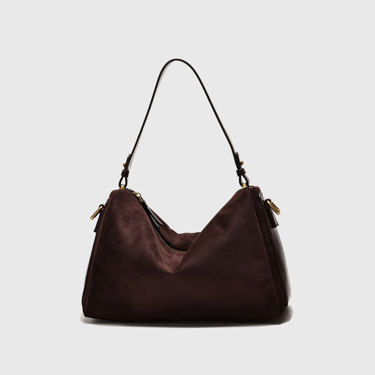 

Fashion new women's solid color PU patent leather shoulder bag luxury casual retro design large capacity waterproof armpit bag