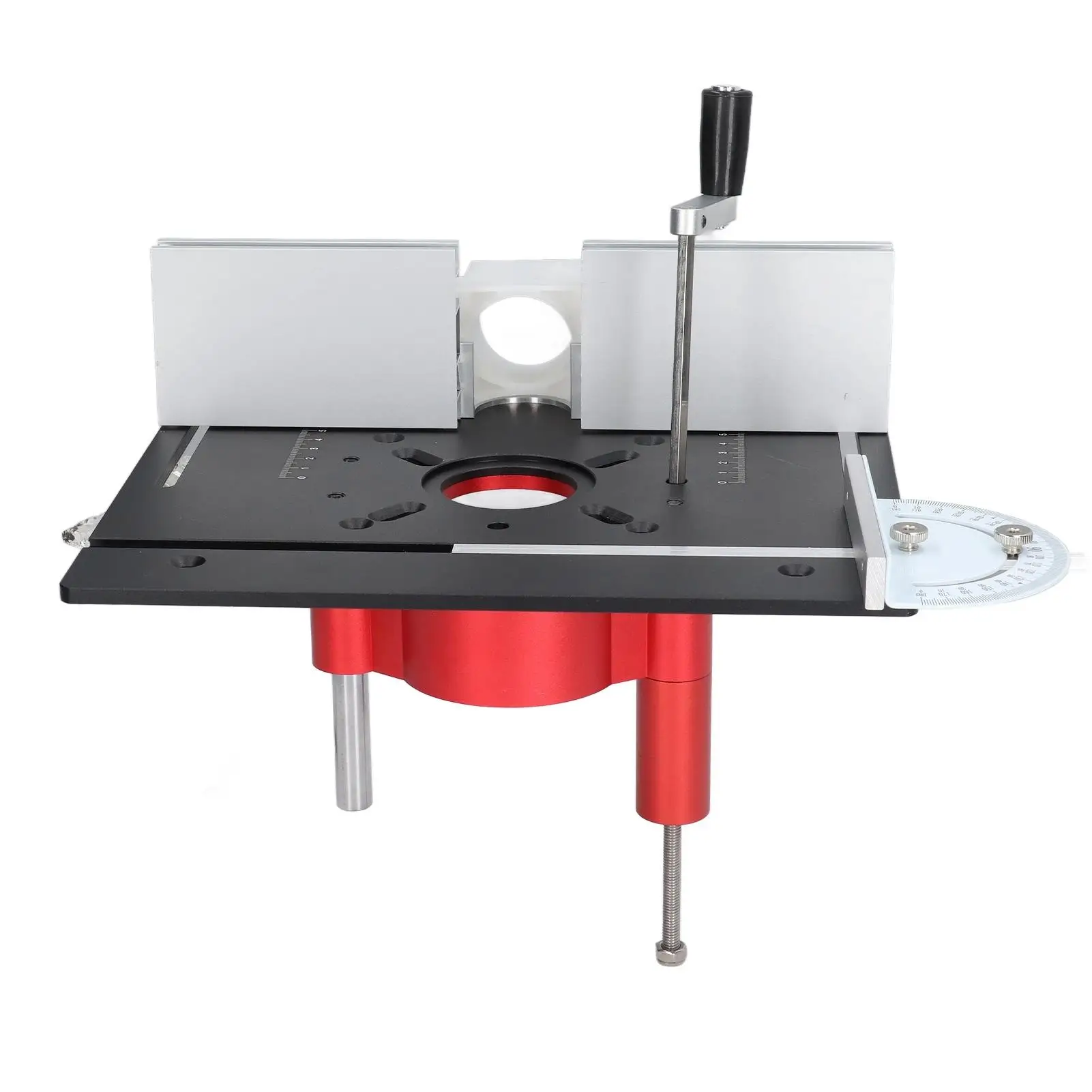 

Router Lift Base Hand Crank Handle Adjustable Clamping Aluminum Alloy Woodworking Kit for trimming Machine 63.8 to 65mm