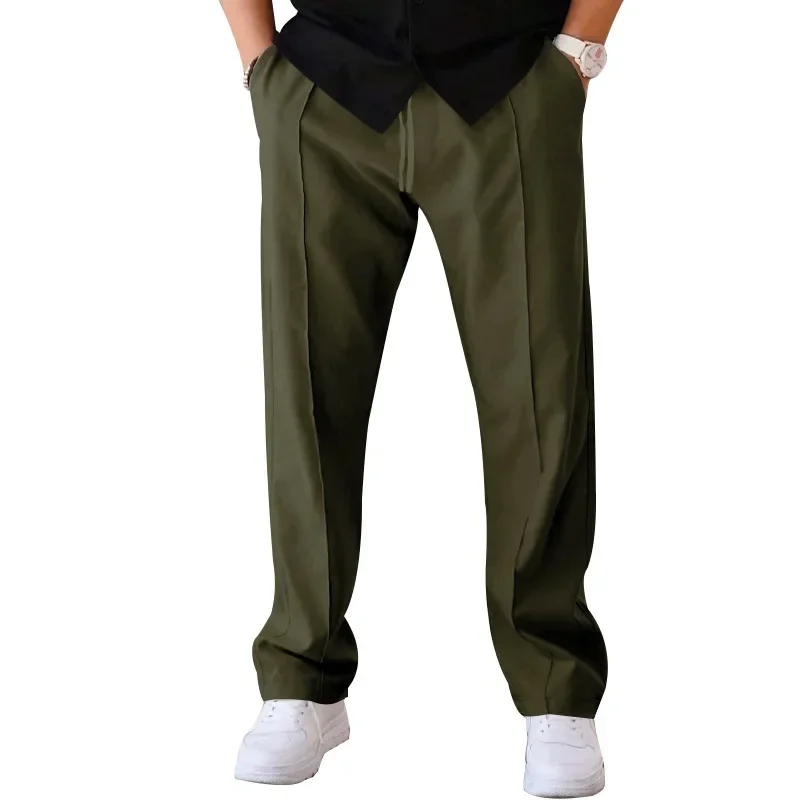 New Mens Pants Summer Loose Straight Athleisure Pants American Oversize Trousers for Men