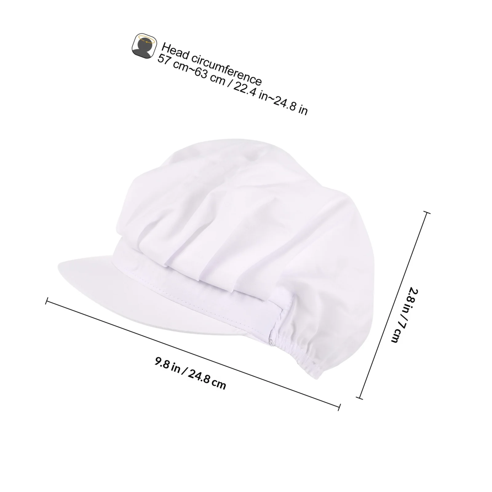 Adjustable Chef Hat Unisex Cooking Cap Breathable Work Headgear Comfortable for Men Women Easy Clean Work Hat Cap