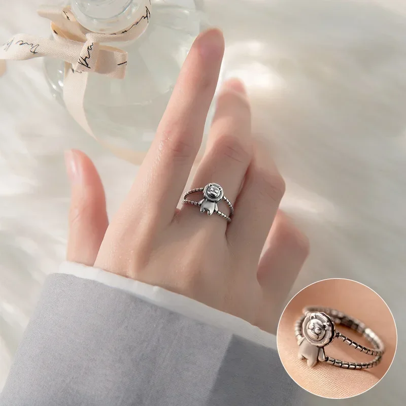 6 Types Geometric Multilayer Line Letters Adjustable Rings for Women Fine Jewelry Minimalist Accessories