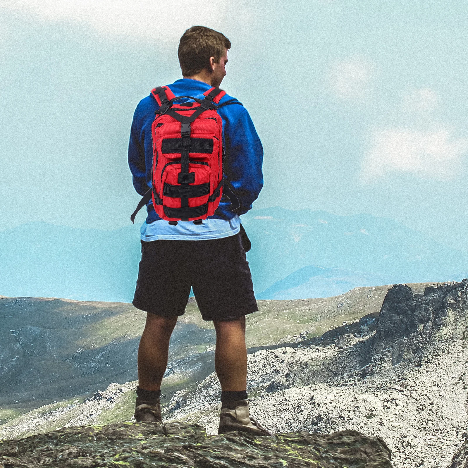 

Multifunctional Outdoor Backpack Adjustable Shoulder Strap Design Backpack for Hiking Cycling Camping Survival