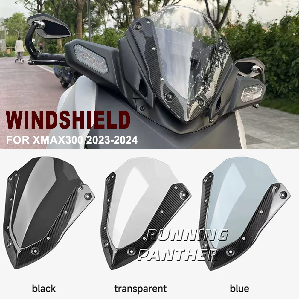 

Для Yamaha XMAX 300 X-MAX 300 XMAX 300 2023-2024 новый спортивный дефлектор лобового стекла из углеродного волокна, козырек, аксессуары