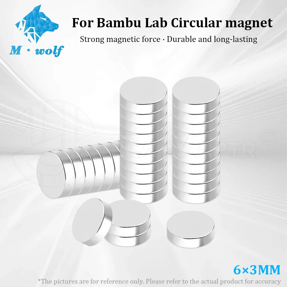 For Bambu Lab 3D Printer 6x3mm Circular Magnet Standard Parts DIY Creative Model Components