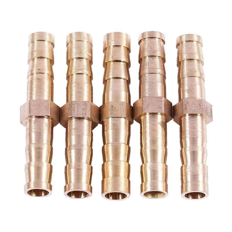 

15 Pcs Gold Tone Brass Straight Hose Connector Joiner