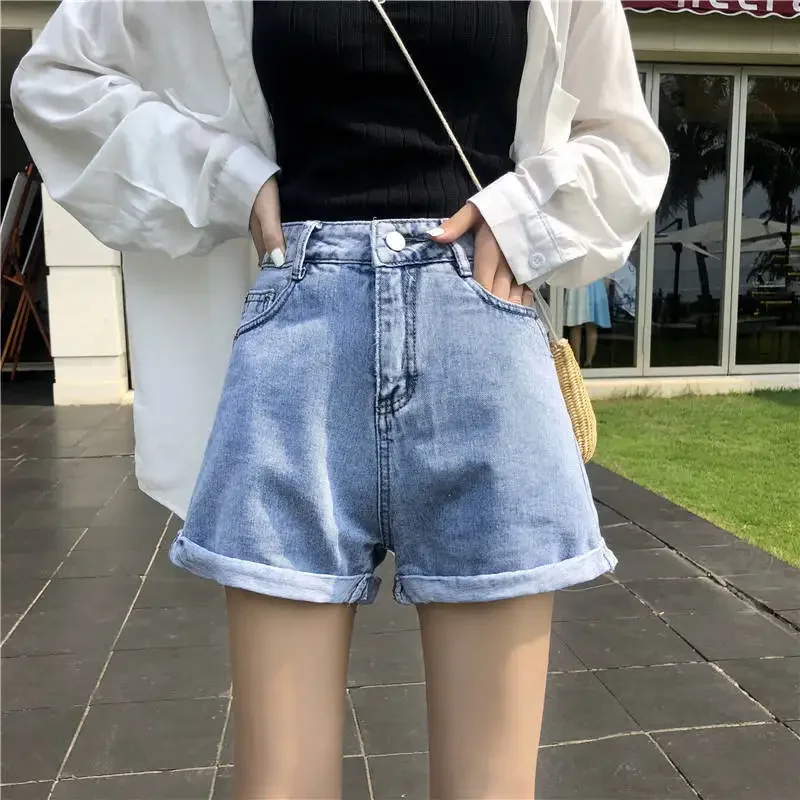 Female Short Jeans Pants New In Jorts Women's Denim Shorts Baggy Loose Harajuku Fashion Y2k Korean Style Outdoor Low Price Cheap