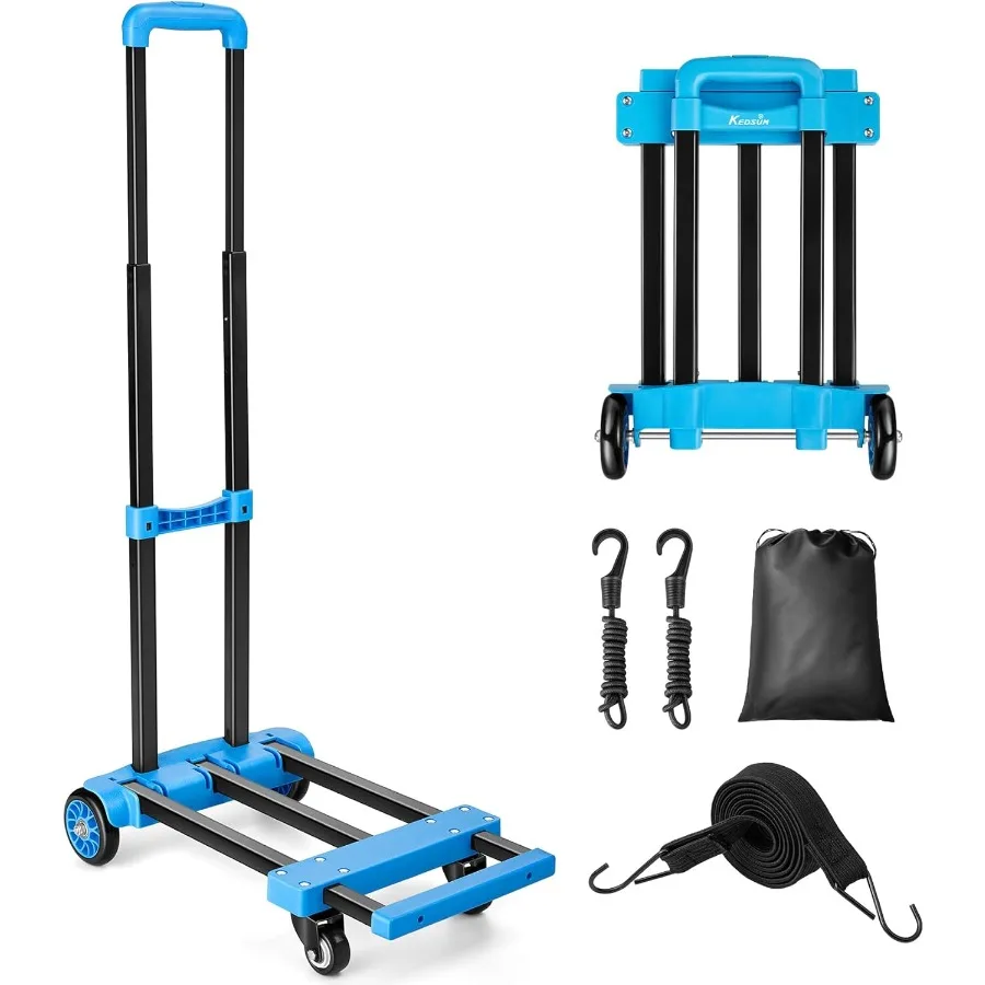 

Складная ручная тележка Тележка на 290 фунтов с колесами Складная ручная тележка Легкая и портативная универсальная тележка Идеально подходит для