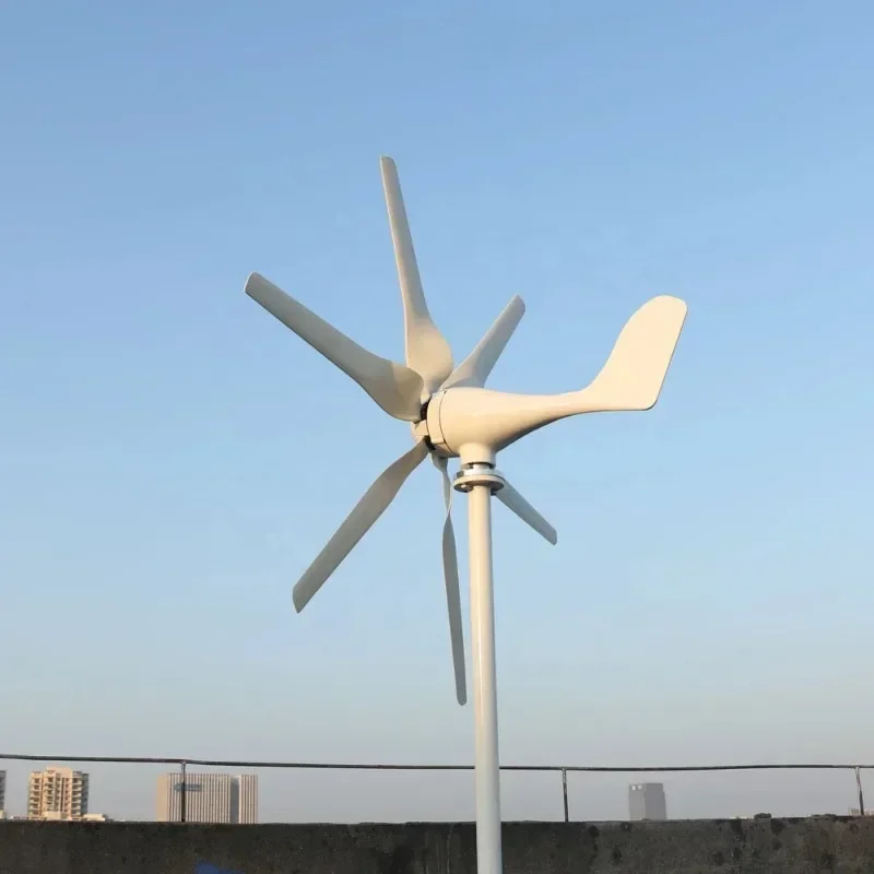 800w 12v/24V/48v  Horizontal Wind Turbine Power Generator 6 Blades with Mppt Controller for Home Use Hot sales